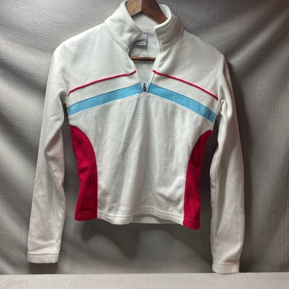 Spyder retro vibes red, white and blue 1/4 zip jacket size Extra Small